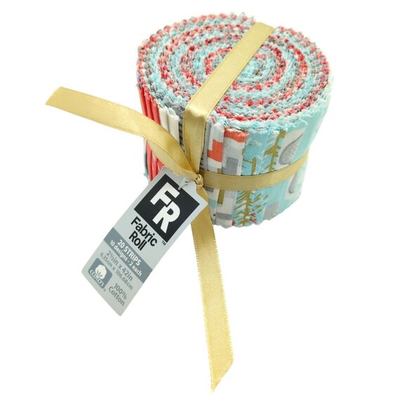 FR Quilting Jelly Roll 20 Piece Strips 2 1/2”x42” Fabric Trend Metallic Jelly - Picture 1 of 5